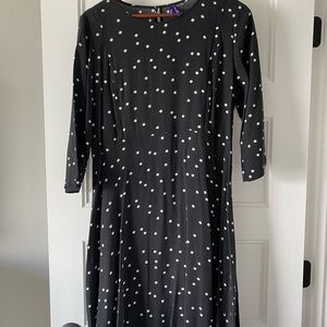 Seraphine Black Print Maternity & Nursing Dress